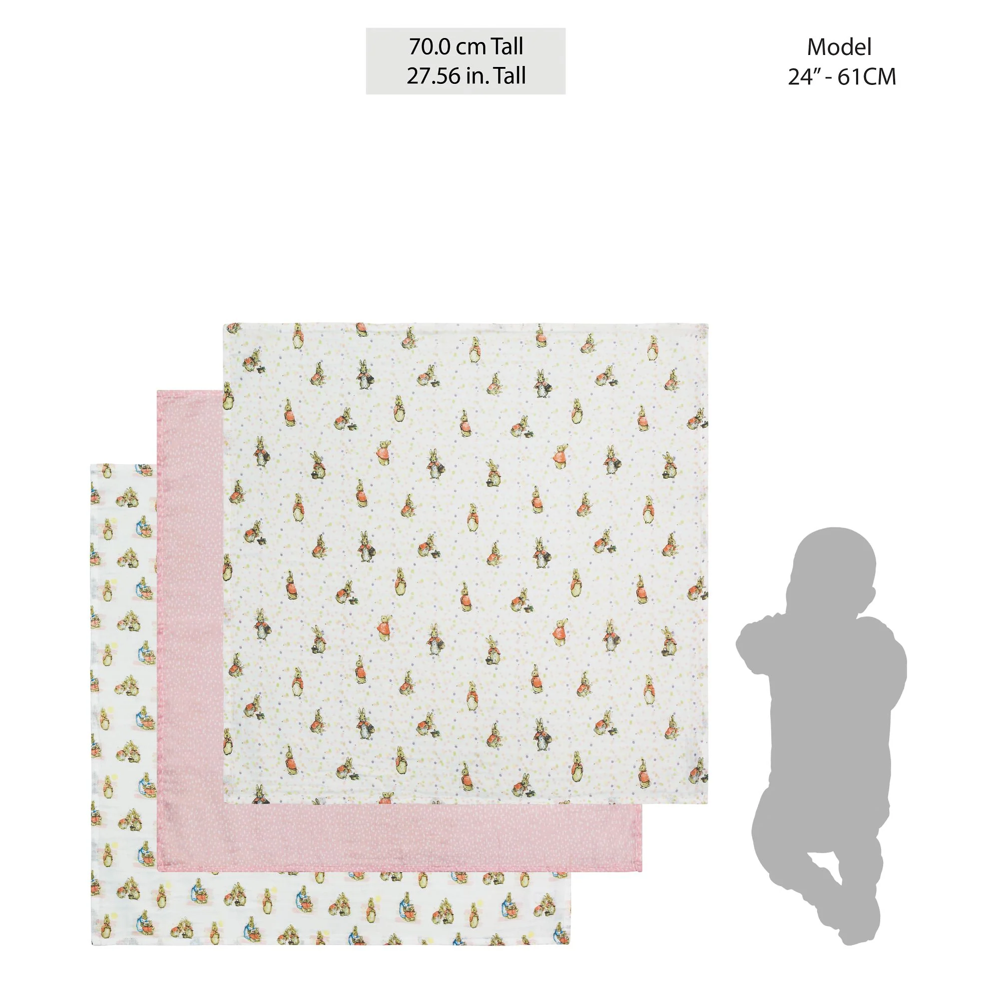 Flopsy Baby Collection Muslin Squares (set of 3) by Beatrix Potter - Image 5