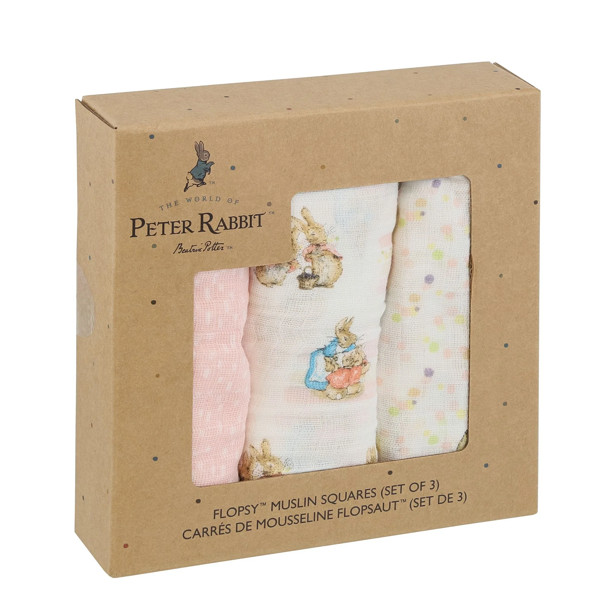 Flopsy Baby Collection Muslin Squares (set of 3) by Beatrix Potter - Image 6