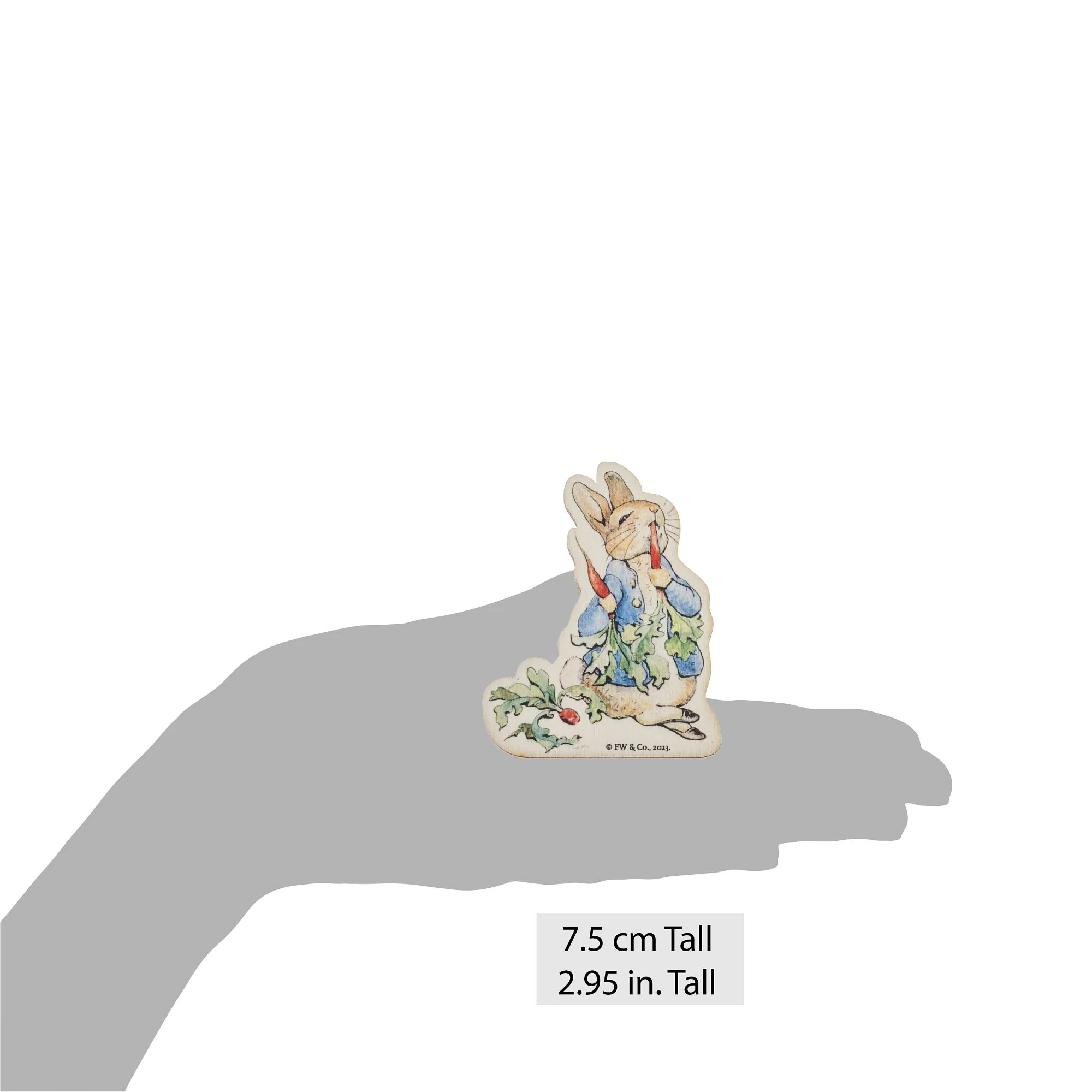 Peter Rabbit with Radishes Wooden Magnet - Image 5