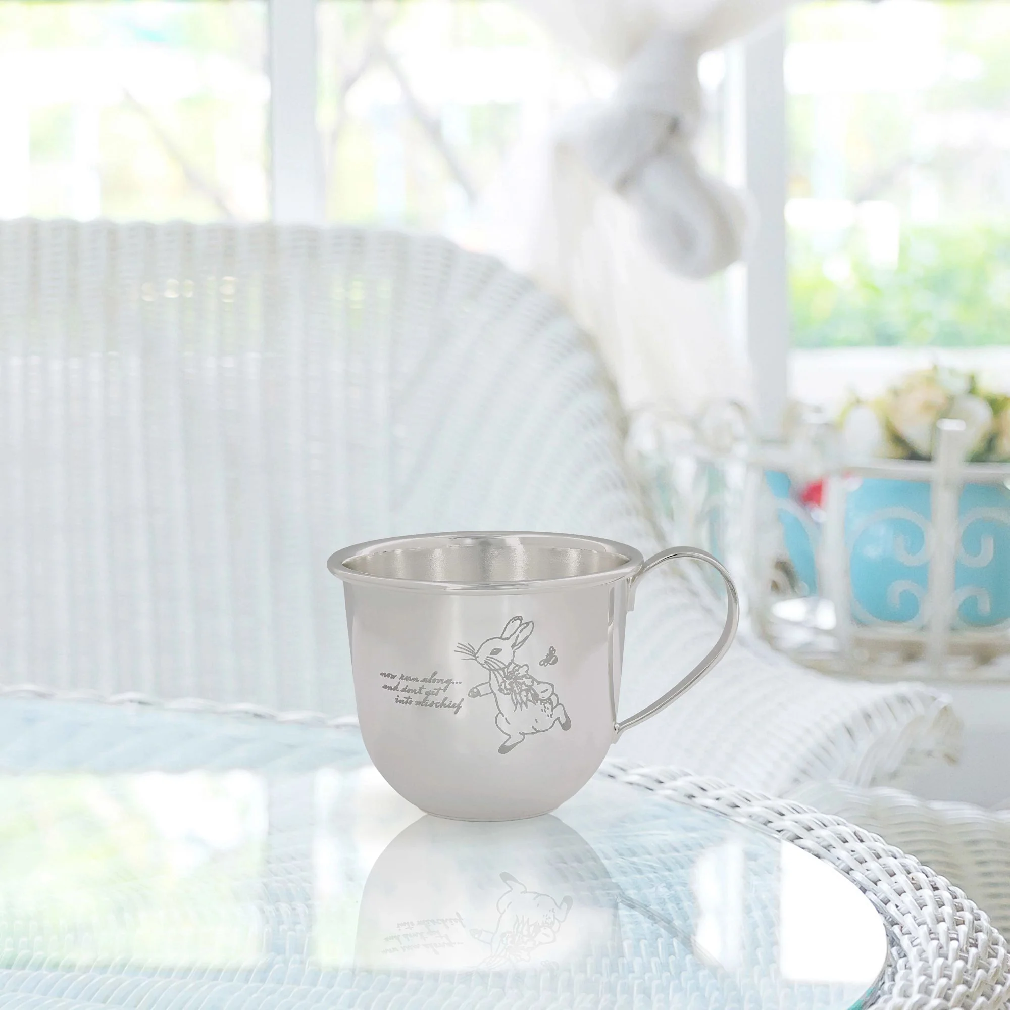 Peter Rabbit Silver Plated Baby Mug - Image 2