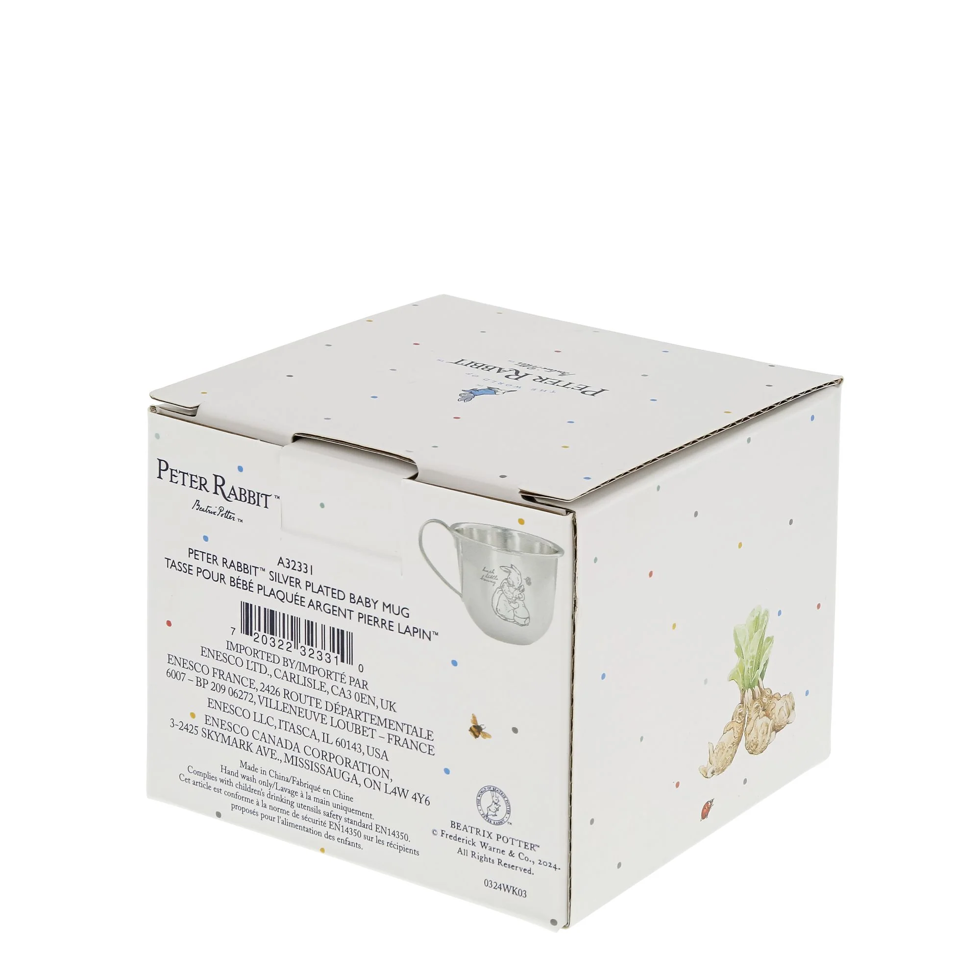 Peter Rabbit Silver Plated Baby Mug - Image 5