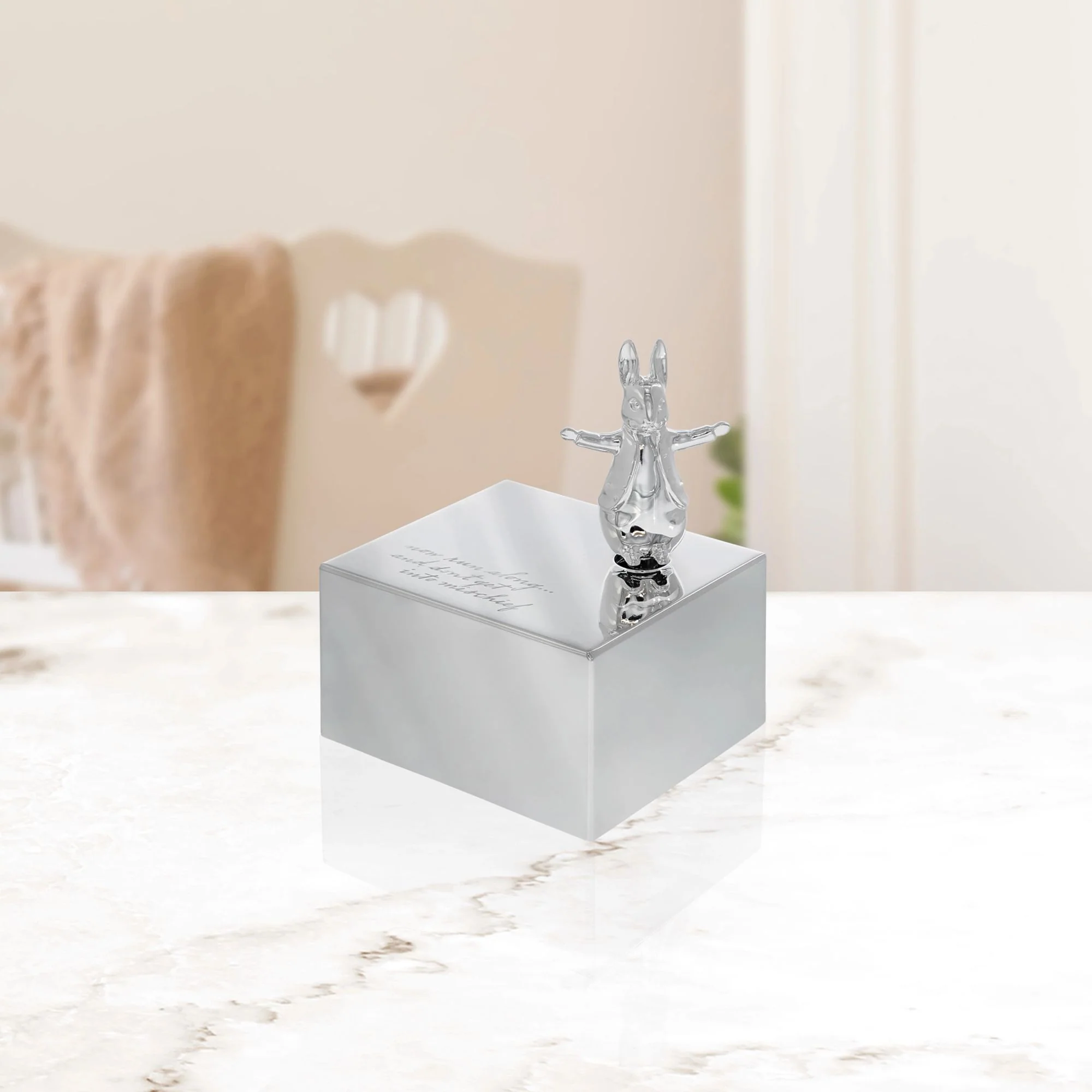 Peter Rabbit Silver Plated Musical Box - Image 2