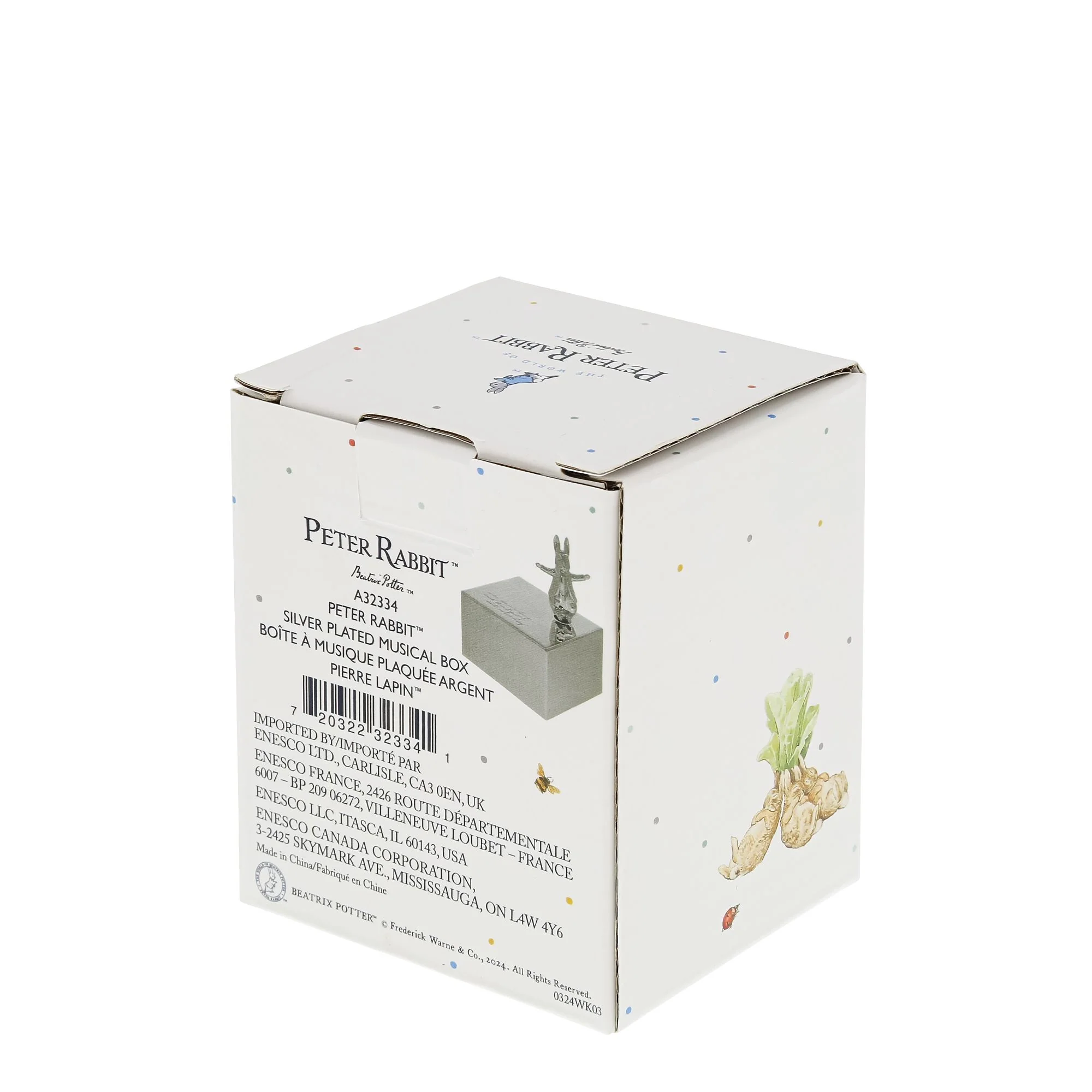 Peter Rabbit Silver Plated Musical Box - Image 5